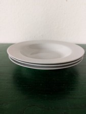 3 Suppenteller weiß, DOMESTIC YOUNG, Porzellan