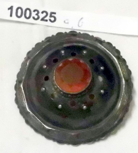 Große alte brosche rund - große,