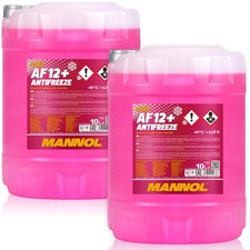 2x 10L Kühlerfrostschutz Rot G12+ Mannol Antifreeze AF12 -40C Kühlmittel VW Audi