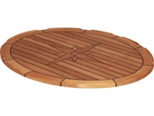 Eude teak tischplatte ellips - tischplatte,