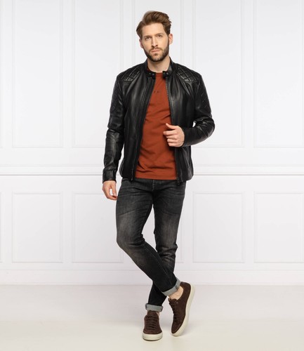 Boss lederjacke jador aus - lederjacke,