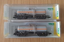 Minitrix Spur N 15582 /15583 Chlorgas-Kesselwagen gealtert/verschmutzt Ep.V, OVP