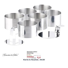 6 Dessert-/Speiseringe Ø 8