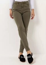 VIA MILANO Jeans, knöchellang 5-Pocket-Style schmales Bein Glanzgarn gr.48  pp