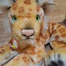 Steiff Leopard Baby liegend Replica 1953 limitiert 4000 weltweit, 40 cm lang