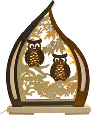 Owl lamp Erzgebirge Ratags