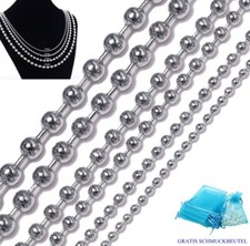 KUGELKETTE Edelstahl 1,5-10 mm Halskette Anhänger 18 - 120 cm Kette Herren Damen