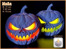 2 LED Dekofiguren Kürbis