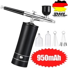 Airbrush Set Tragbar Spritzpistole mit Kompressor Kabellose Mini Air Brush