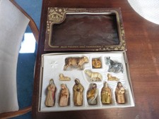 Alte Krippenfiguren West Germany handbemalt 8 cm Friedel mit OVP