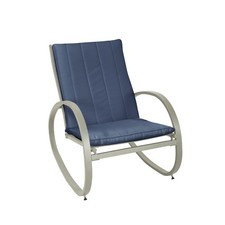 B-Ware SVITA EIBY DELUXE Schaukelstuhl Schaukelsessel Outdoor Armlehne Blau