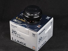 Panasonic Lumix G 20 mm F/1.7 Aspherical II Objektiv MFT M43 (2. Gen, Schwartz)