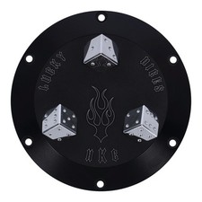 Hells Kitchen Choppers, Lucky Dice Kupplungsdeckel. Schwarz 04-22 XL Sportster;...