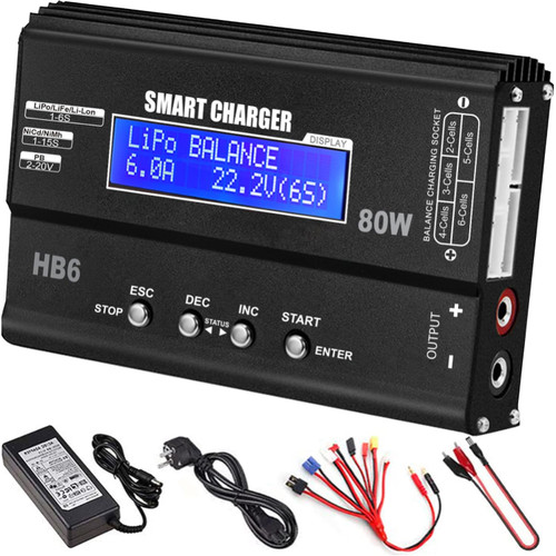 Lipo ladegeraet 80w akku - 6a, rc