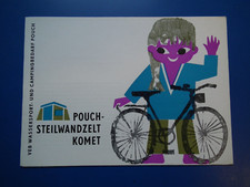 DDR Werbung -Pouch - Steilwandzelt Komet Campingbedarf Wassersport original 1966
