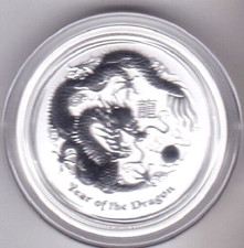 Australien Lunar II 2012 - 1/2 OZ - Drache - Silber 999,9