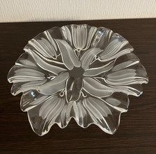 große flache Kristallglas Schale Deko-Schale von Walther Glas