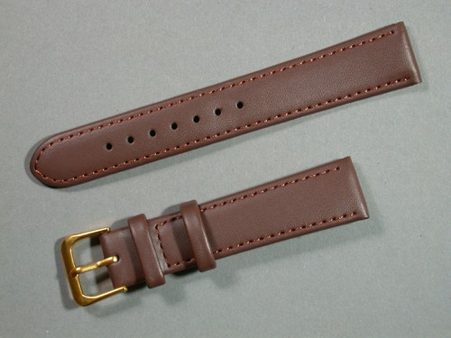 Echt leder uhrenarmband - uhrenarmband, braun