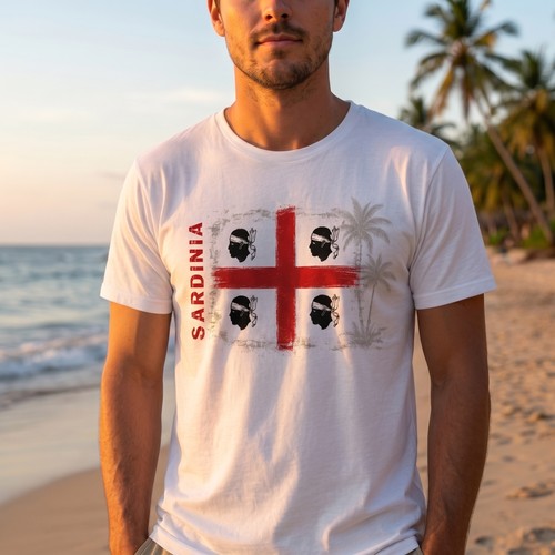 Shirt sardinien palmenflagge - t-shirt,