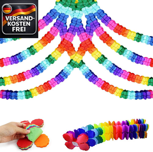 Bunte papiergirlanden stück - bunte,