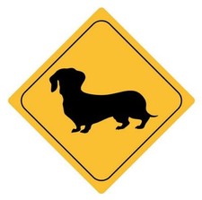 Autoaufkleber Sticker Achtung Dackel Aufkleber