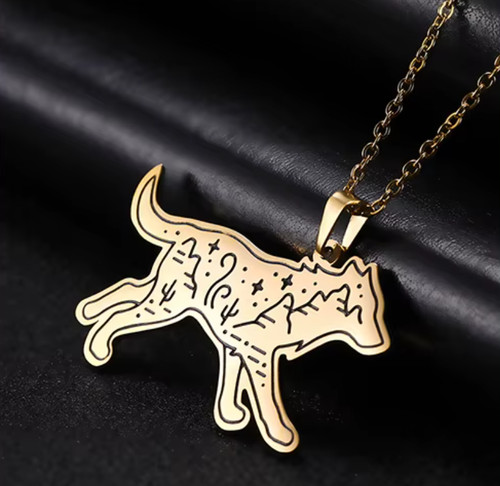 Halskette wolf western - halskette,