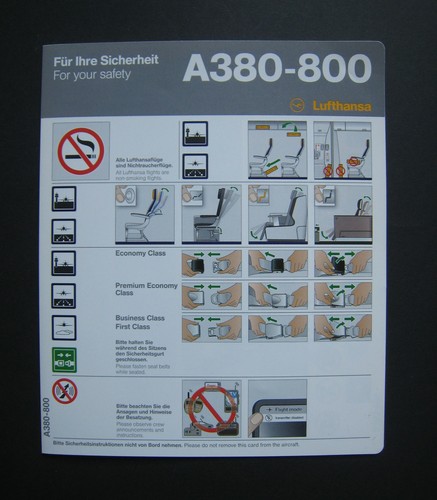 Lufthansa a380 800 safety - lufthansa, lh