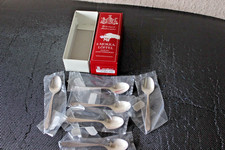 6 versilberte Mokkalöffel/Espressolöffel WMF 4000 Wien Patent Hartversilbert