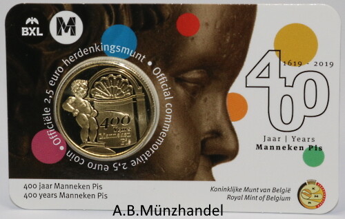 Belgien 2019 coincard 50 - belgien, 2,50