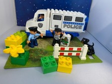 Lego Duplo Polizeitransporter 5680 Rarität Räuber Geld Zaun Polizist LKW Truck