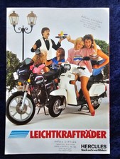 Hercules Prospekt 80er Leichtkrafträder  Ultra 80,  CV 80, RX 9, RS 80