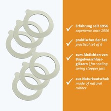 6 Westmark Einkoch Gummiringe