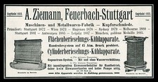 Grosse Werbung 1903 A. Ziemann