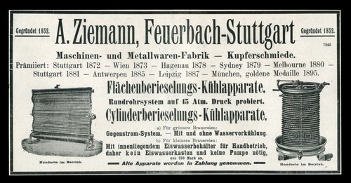 Grosse werbung 1903 ziemann - werbung,
