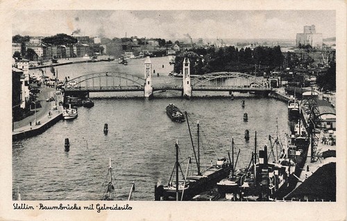 Stettin baumbrücke - ak,