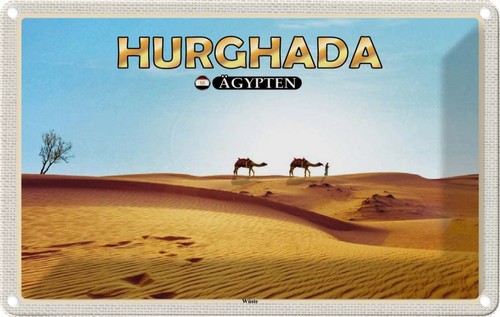 Blechschild 12x18 hurghada - blechschild,
