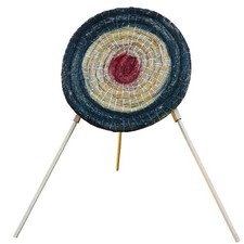 Strohzielscheibe 60x5 cm inkl Ständer für Bogensport, Set ideal für den Einstieg