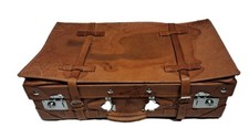 Leder koffer cognac - koffer, riehmen