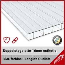 Doppelstegplatten Stegplatten Hohlkammerplatten 16mm Polycarbonat klar esthetic