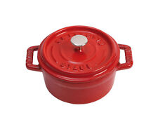 Staub Cocotte Bräter 20 cm rot Kochtopf Gusseisen Bratentopf rot 2,2 L Retoure