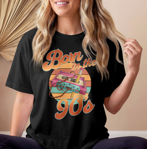 Retro kassette shirt born - retro, in