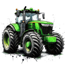 Wandtattoo aufkleber traktor - wandtattoo,