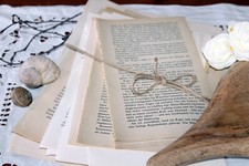 Alte Buchseiten 100 Stück Vintage Papier basteln Shabby Junk Journal Nostalgie