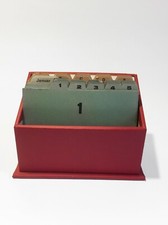 Vintage Karteikasten Alt Antik Adresskartei Rarität Rot Papier