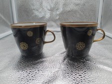 2 Tee oder Kaffee Tassen Fine China Lichte 1822 Kobalt Blau Made in Germany Riga