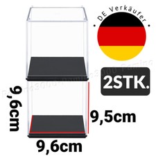 9,6cm Würfel Vitrine Acryl Display Vitrinen Box Klein Plexiglas Kasten Figuren