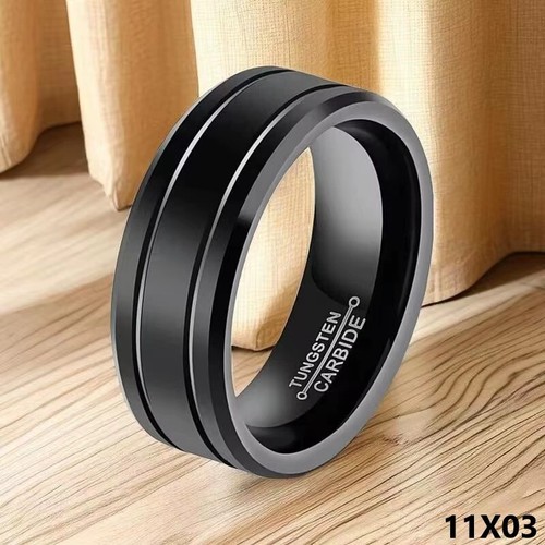 Ring edelstahl schwarz herren - ring,