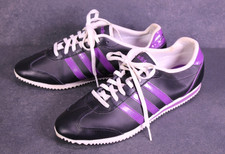 Adidas Neo Damen Sneaker Sportschuhe Gr. 42 schwarz lila slim line BS689