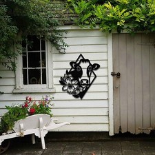 Floral Metall Kuh Kunst -