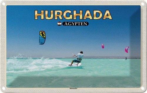 Blechschild 12x18 hurghada - 12x18, cm